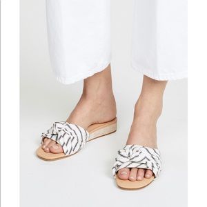 Joie Black and White Knotted Sandals